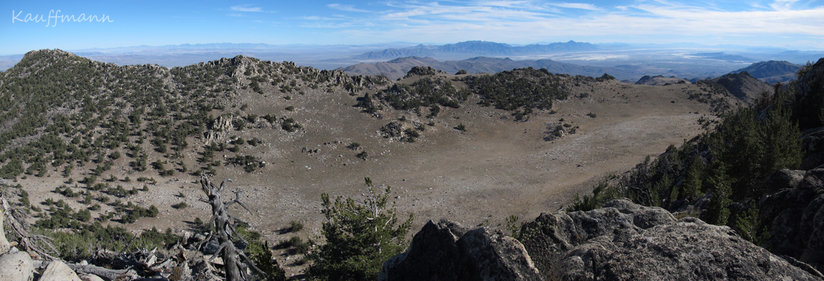 Looking east toward the Santa Rosa-Paradise Peaks region.